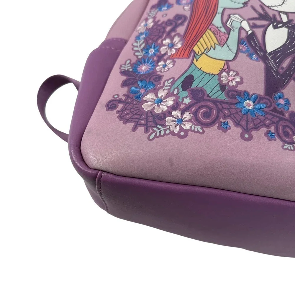 Disney Loungefly Jack Sally Nightmare Before Christmas Burton Backpack Purple